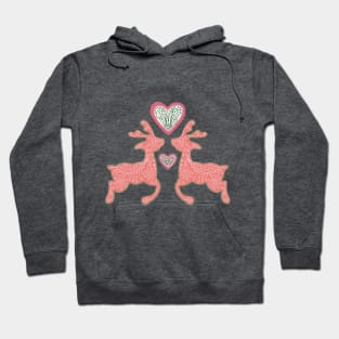 Gingerbread Deer and Hearts Hoodie